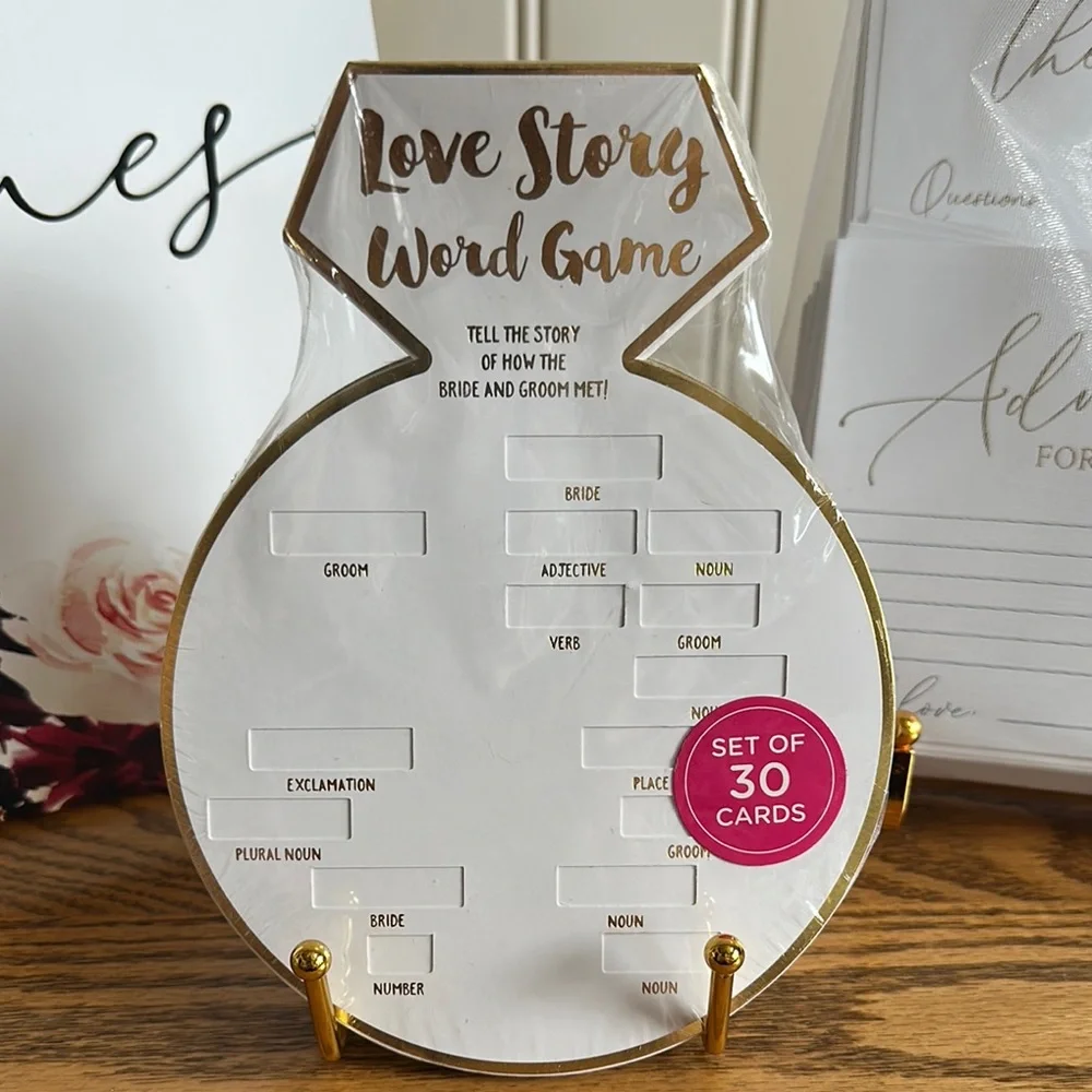 Floral Bridal Shower Game Set